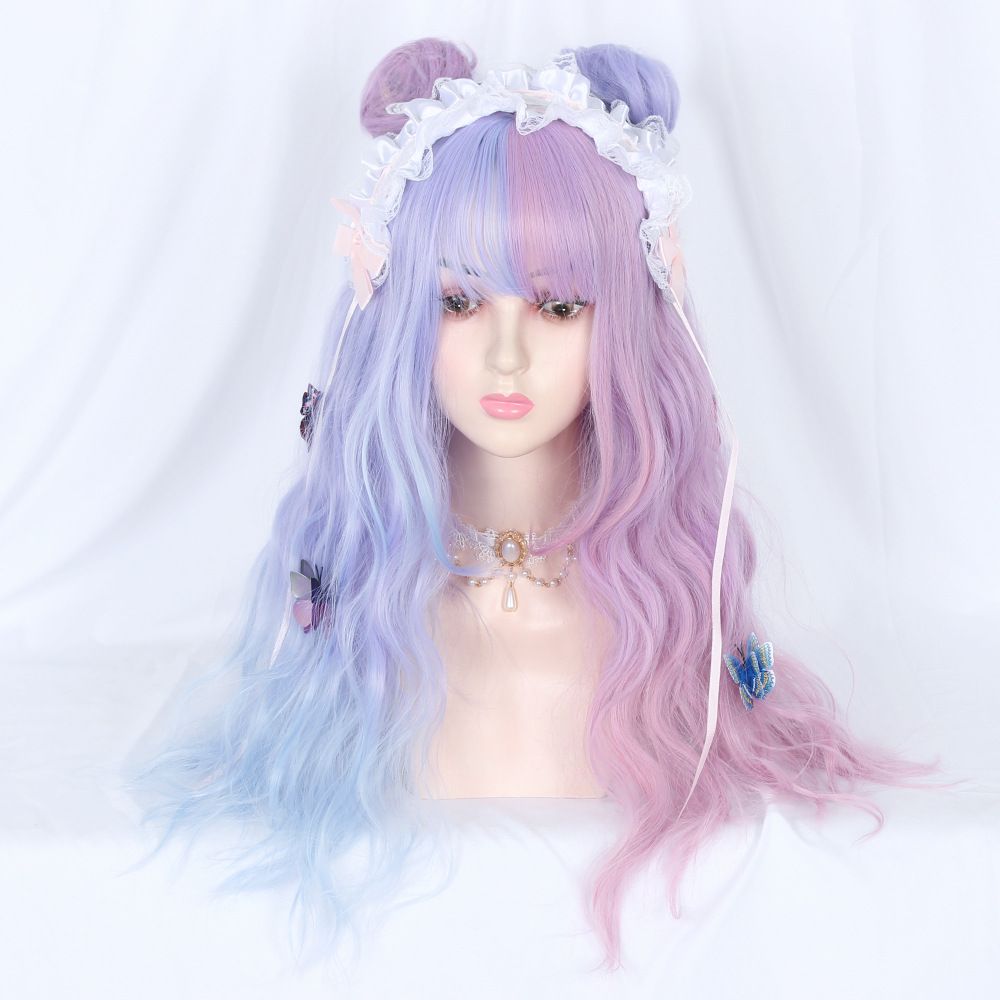 llolita long cosplay wigs curly purple