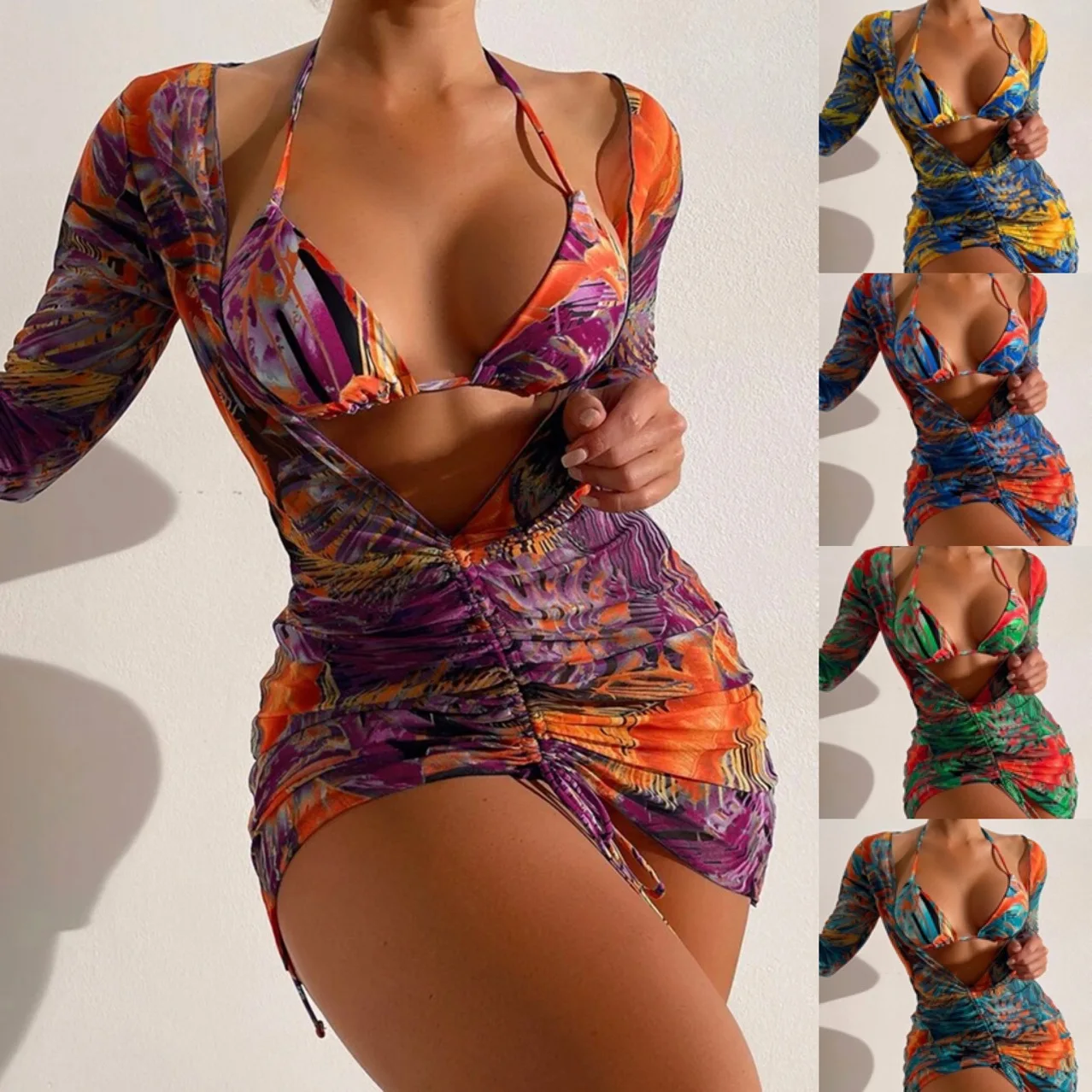 price new embroidery beach tunic swimsuit