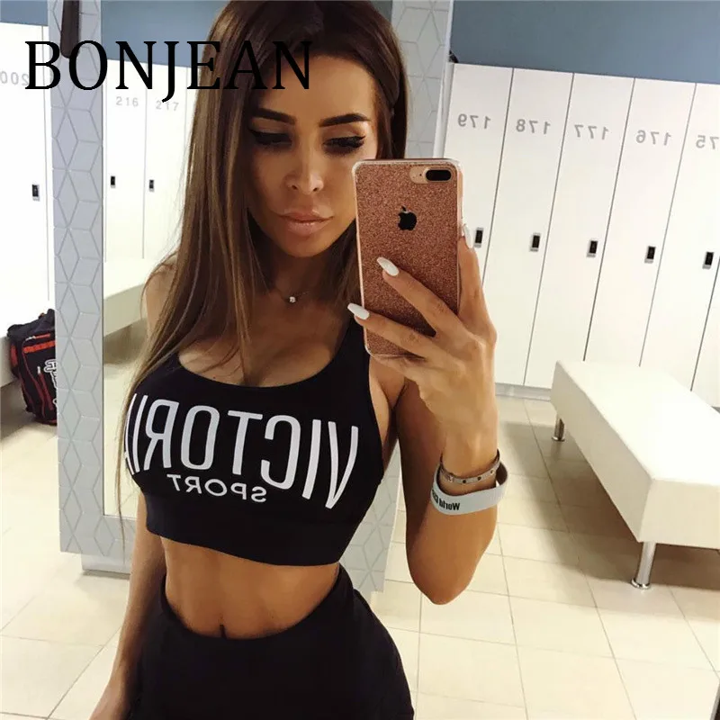 bonjean letters print tank tops for